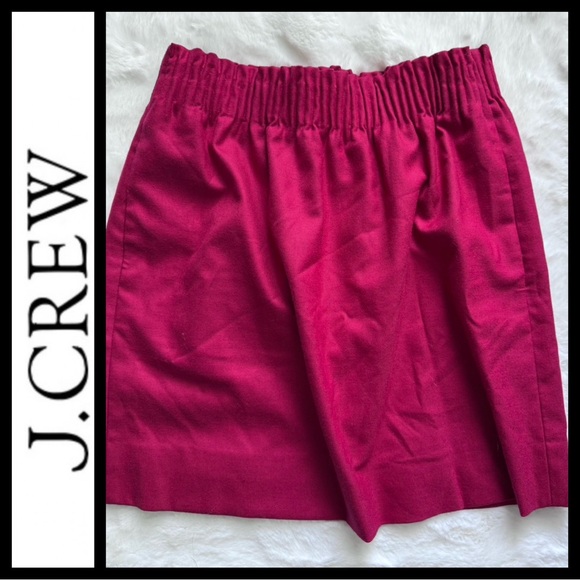 J. Crew Wool Blend Sidewalk Skirt-Raspberry - Picture 4 of 6